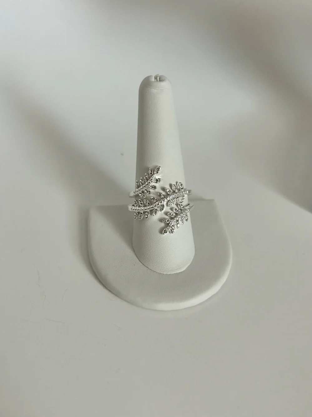 Silver Leaf Cluster Ring - Size 10